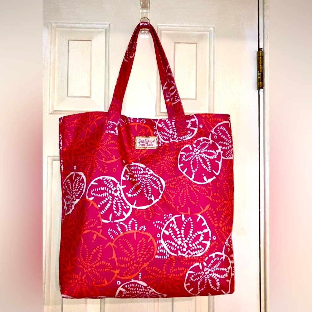 Lilly Pulitzer for Estee Lauder  Tote Bag Coral/Pink/White - NWOT